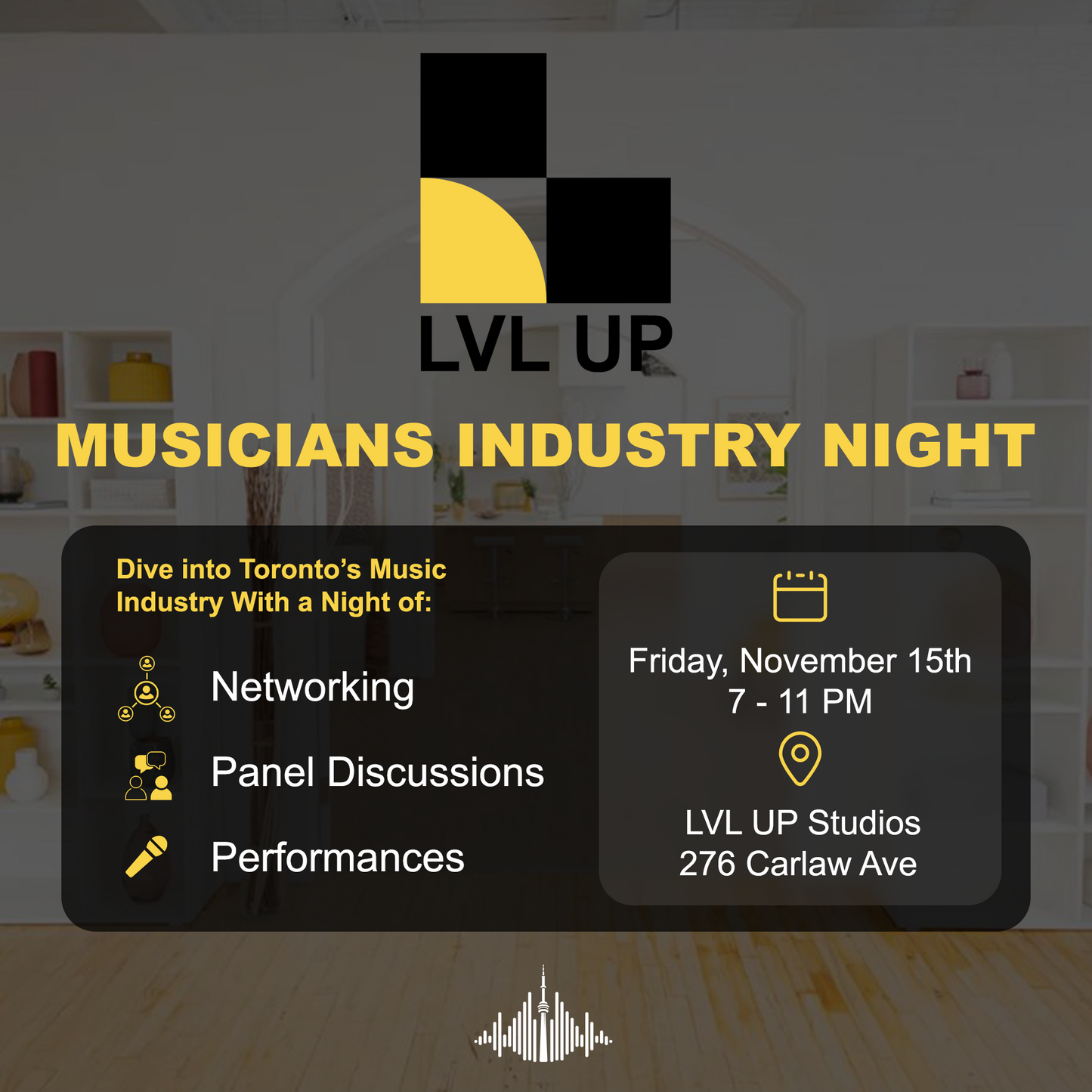 Music Industry Night (7-11 PM, Friday November 15th)